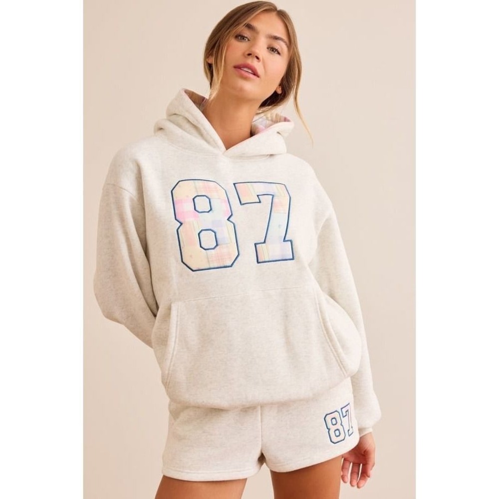 AS Revival Varsity 87 Patchwork Hoodie Plaid Lined Hood Size XS